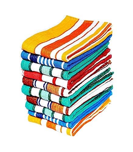 Colourful Cotton Napkins, 10x16 Inches, Multipack of 10, Floral Pattern