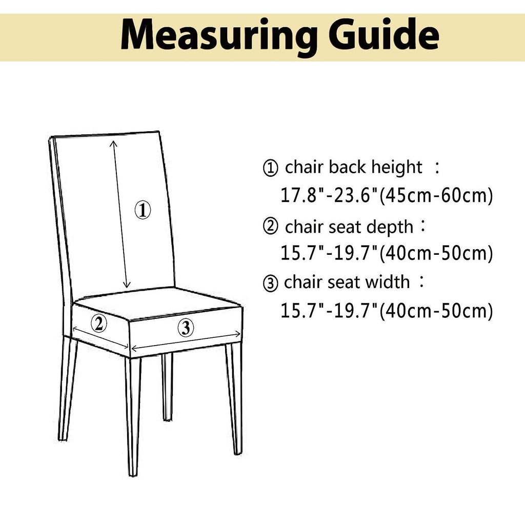 Spandex Printed Chair Cover Stretch Removable Washable (Beige Diamond, Pack of 4)