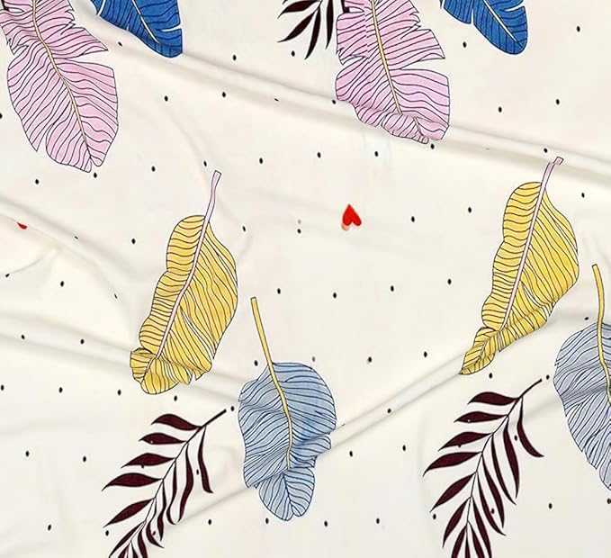 BAPA SITARAM CREATION 100% Cotton Feel Double Bed Bedsheet Set (90 x 90 Inches)