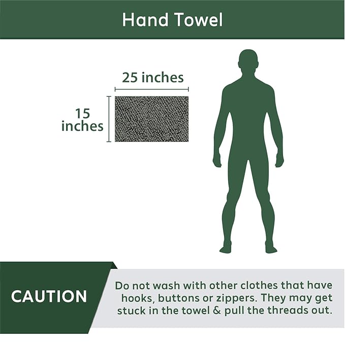 Bamboo Hand Towel  Ultra Absorbent & Anti-Bacterial  3X Softer Than Cotton Towels  65 X 40 cm - 600 GSM  Pack of 2 - Blue, Grey