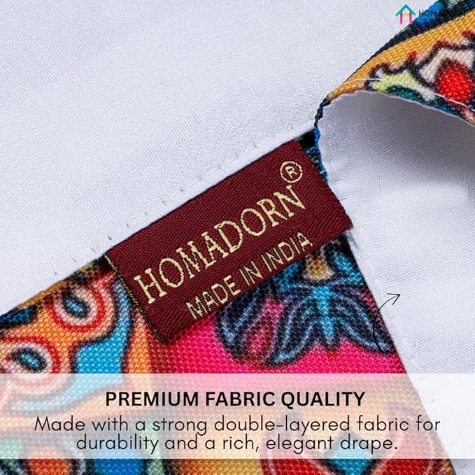 Digital Ethnic Printed Table Runner Double Layered – Premium Fabric, Elegant Home & Dining Table Décor (13x60 Inches)