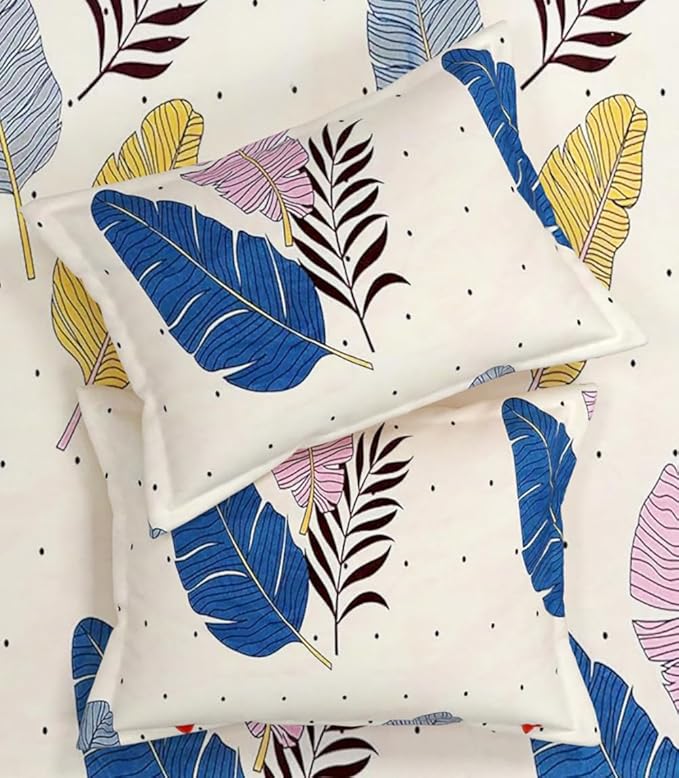 BAPA SITARAM CREATION 100% Cotton Feel Double Bed Bedsheet Set (90 x 90 Inches)