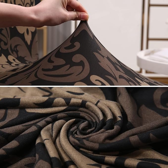 Chair Cover Set of 4 for Dining Table (Brown Mint)