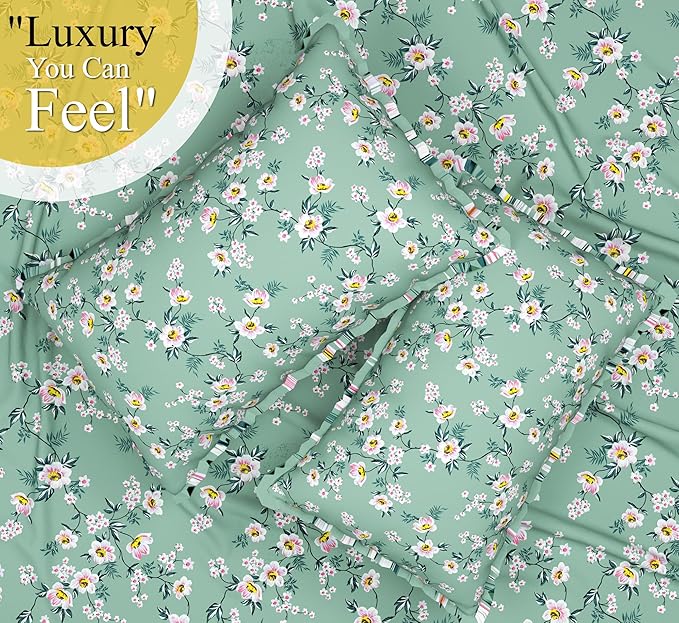 BAPA SITARAM CREATION 100% Cotton Feel Double Bed Bedsheet Set (90 x 90 Inches)