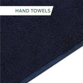 Bamboo Hand Towel  Ultra Absorbent & Anti-Bacterial  3X Softer Than Cotton Towels  65 X 40 cm - 600 GSM  Pack of 2 - Blue, Grey